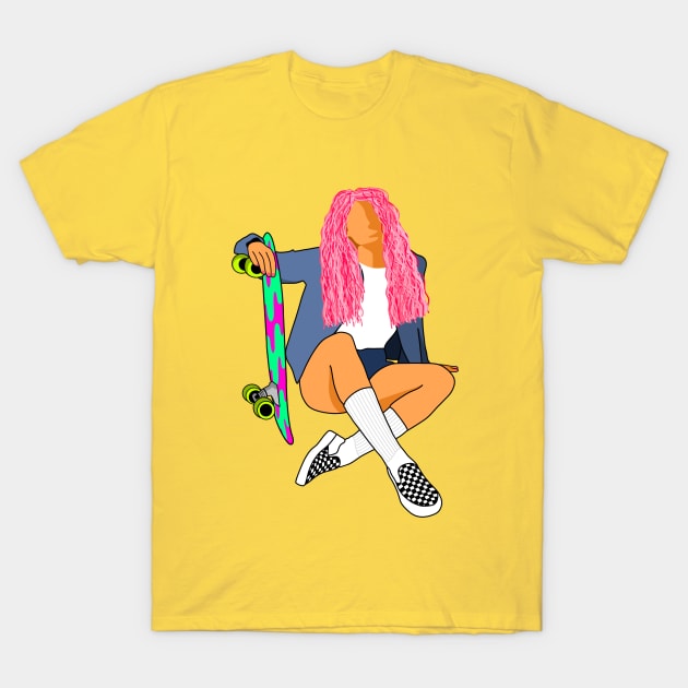 SK8 Girl T-Shirt by cariespositodesign